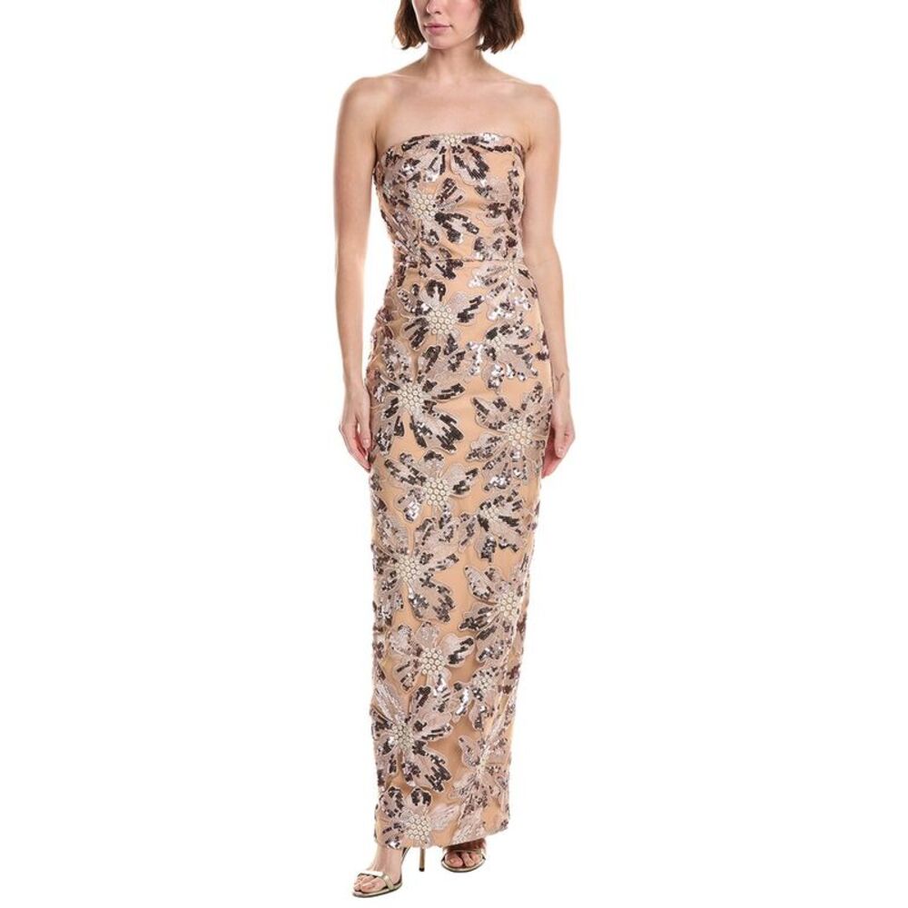 Milly Womens  Meredith Sequin Maxi Dress, White